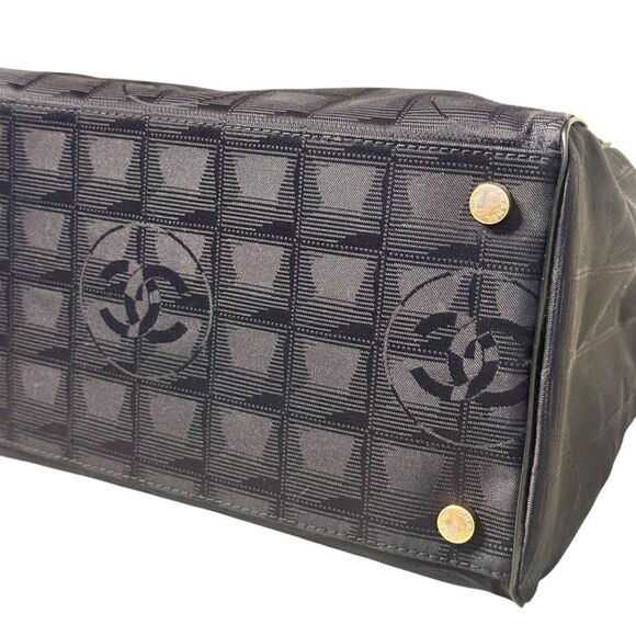 Chanel Travel Line Small Tote Bag Black Gold Hardware - Picture 10 of 16